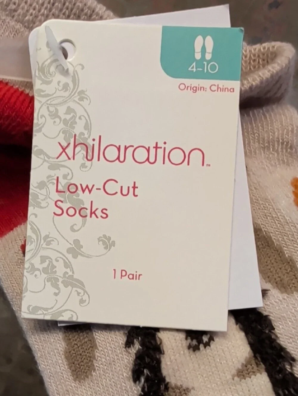 Cute Hedgehog Mushroom Xhilaration Low-Cut Socks Sz 4-10